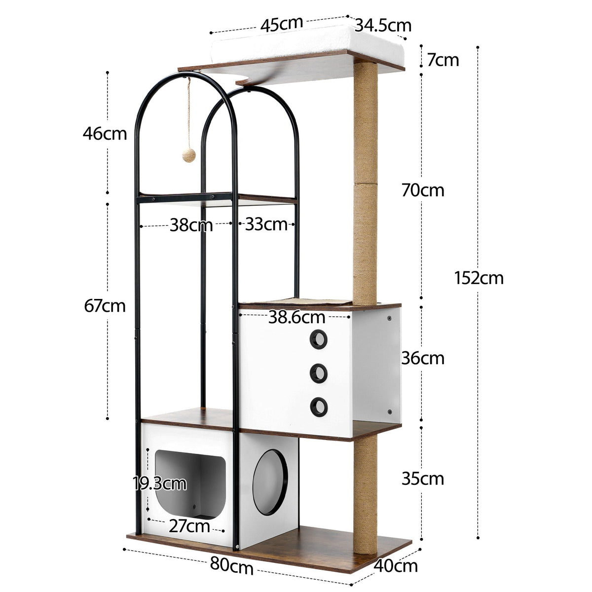 Modern Multi-Story Cat Tower