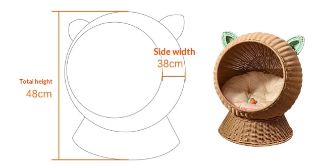 Woven Plastic Cat Bed – view 5