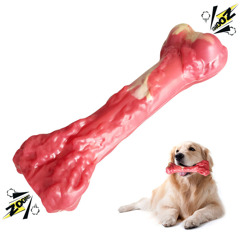 Large Bite-Resistant Rubber Dog Chew Toy Bone – view 3