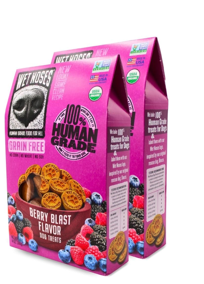 Wet Noses Organic Crunchy Dog Treats, Berry Blast – additional view