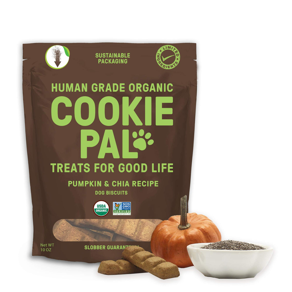 CookiePal Organic Pumpkin & Chia Seed Dog Treats