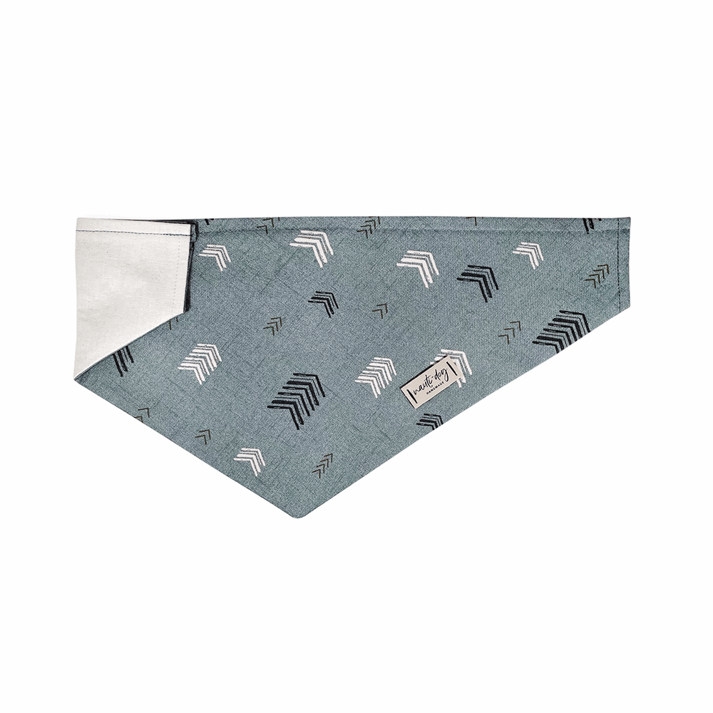 Wayfarer Sage Primitive Chevron Over-the-Collar Dog Bandana