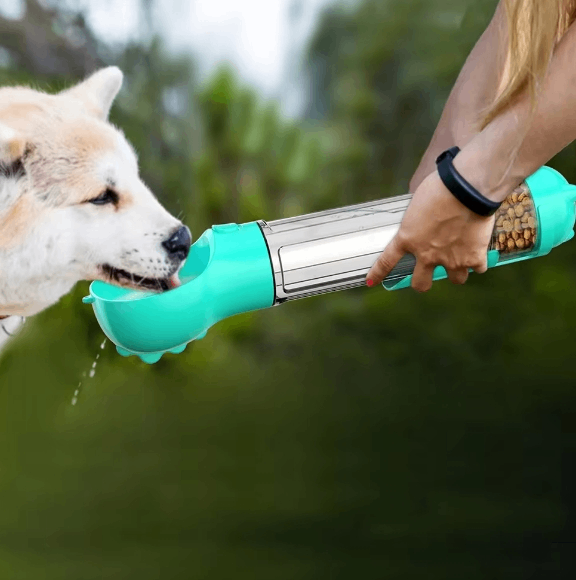 3-in-1 Portable Dog Water Bottle and Food Dispenser – view 4