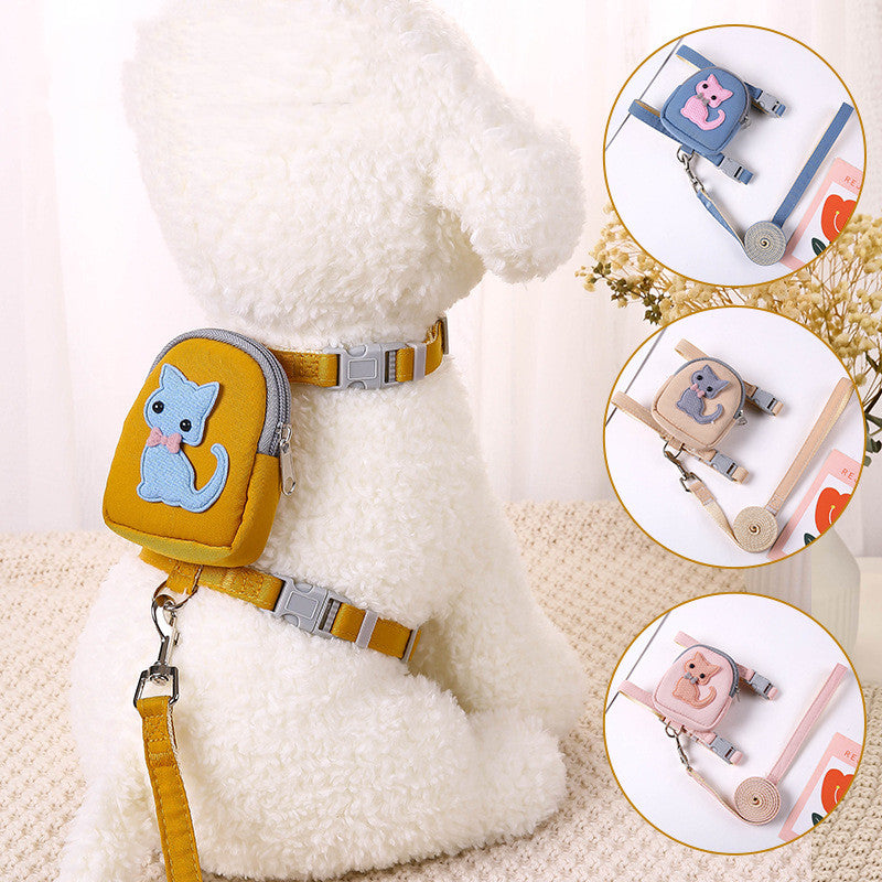 Pet Backpack with Traction Rope