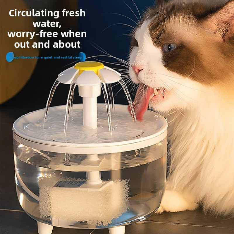 Automatic Cat Water Fountain ? USB Flower Pet Drinking Fountain