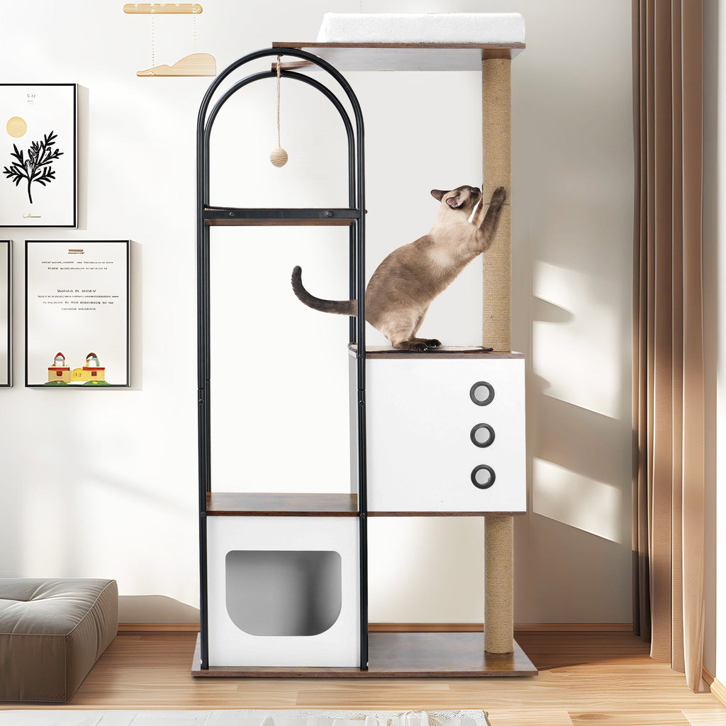 Modern Multi-Story Cat Tower – view 2
