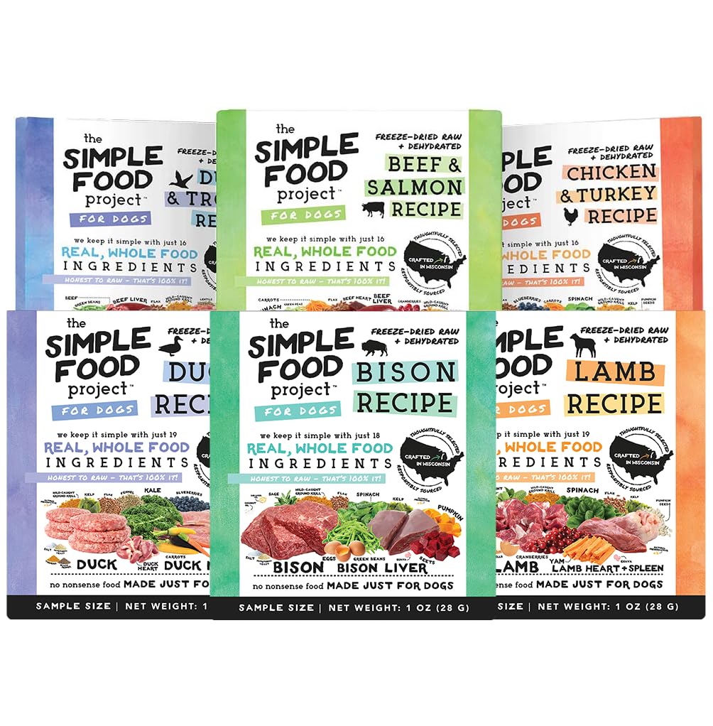 Simple Food Project Freeze-Dried Raw Dog Food Topper, Variety Pack