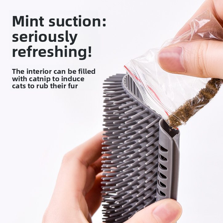Cat Massage Grooming Brush with Catnip