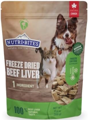 Nutri Bites Freeze Dried Beef Liver Dog Treats – additional view