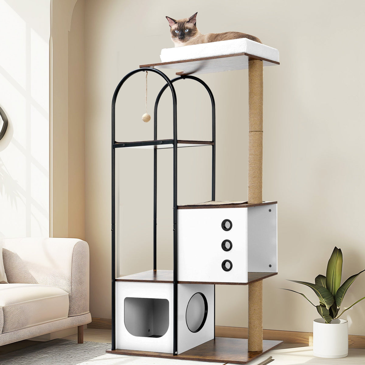 Modern Multi-Story Cat Tower