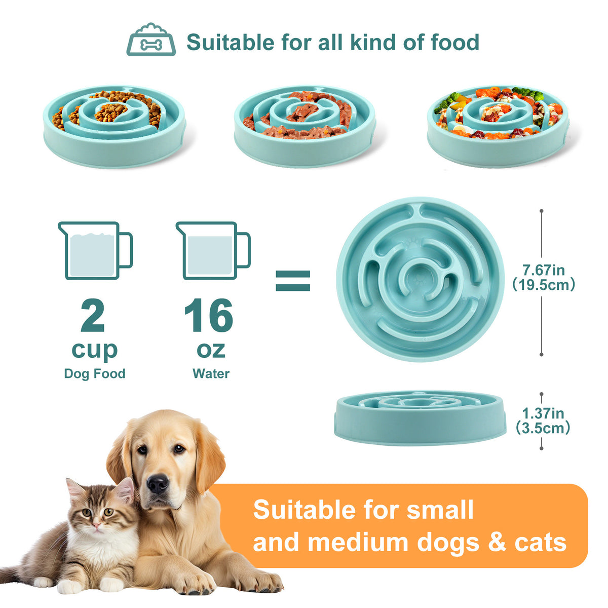 Slow Feeder Dog Bowl Puzzle Toy