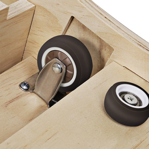 37" Natural Wood Cat Exercise Wheel with Silent Roller & Safety Lock