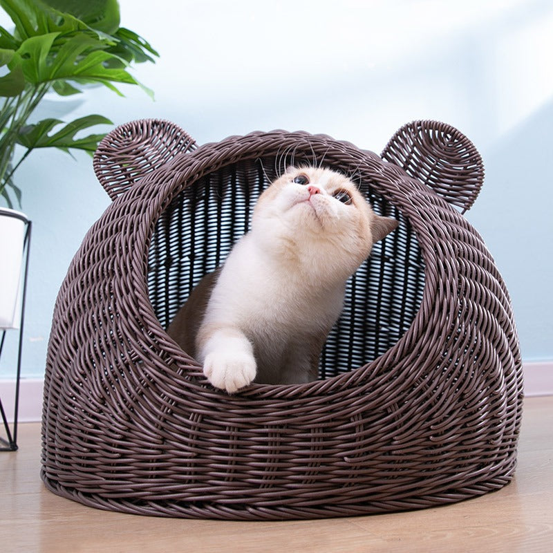 Hand-Knitted Semi-Enclosed Cat House – view 2