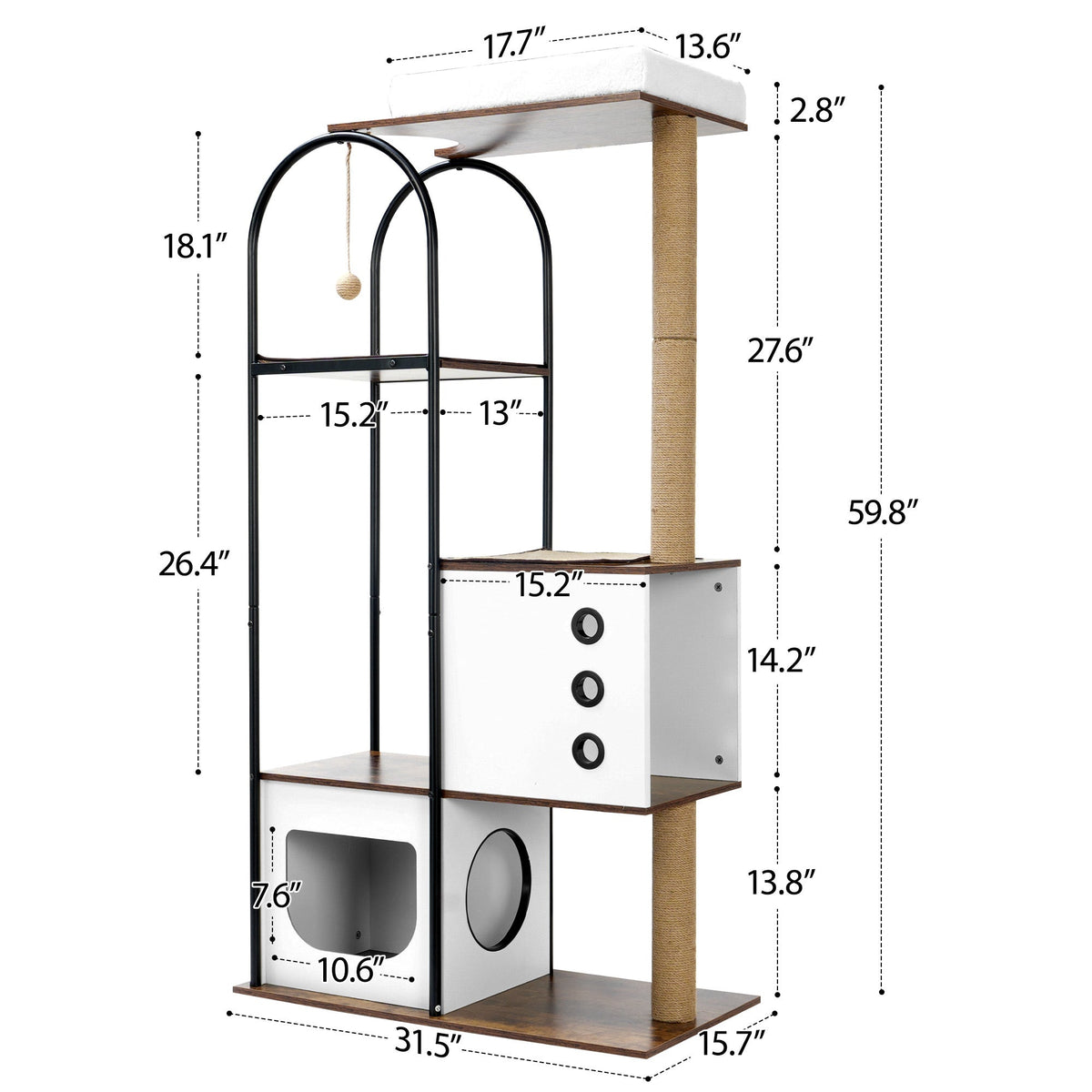 Modern Multi-Story Cat Tower