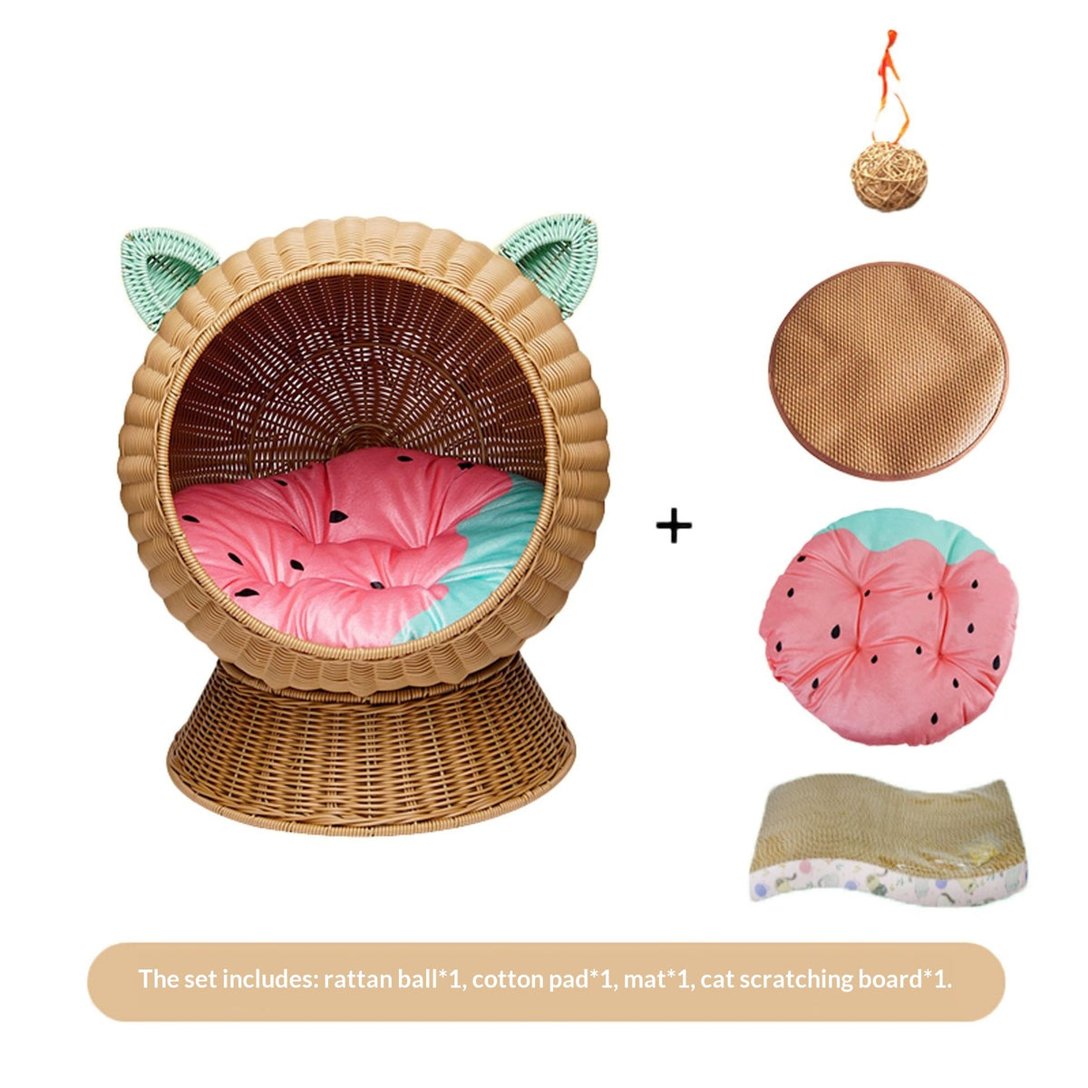 Woven Plastic Cat Bed