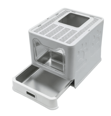 Foldable Enclosed Cat Litter Box - The Honest Habitat