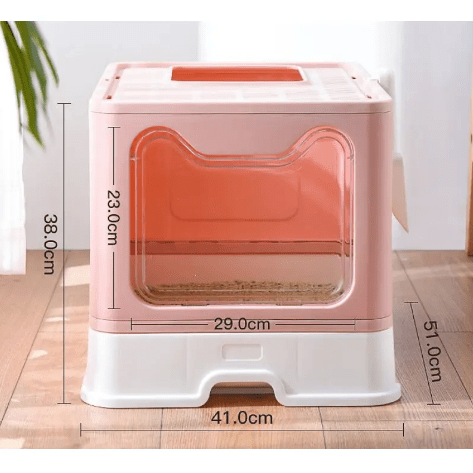 Foldable Enclosed Cat Litter Box - The Honest Habitat