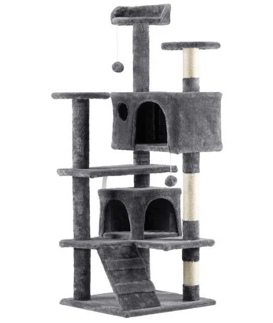 Multi-Level Cat Tree & Activity Tower – Dark Grey - The Honest Habitat